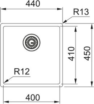Franke Edelstahlbecken BXM 210/110-40 Anthrazit Druckknopf Anthrazit